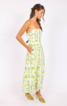 Sadie & Sage Dandelion Dreams Tube Maxi Dress in Citron Multi-Dresses-Sadie & Sage-Deja Nu Boutique, Women's Fashion Boutique in Lampasas, Texas