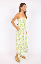 Sadie & Sage Dandelion Dreams Tube Maxi Dress in Citron Multi-Dresses-Sadie & Sage-Deja Nu Boutique, Women's Fashion Boutique in Lampasas, Texas