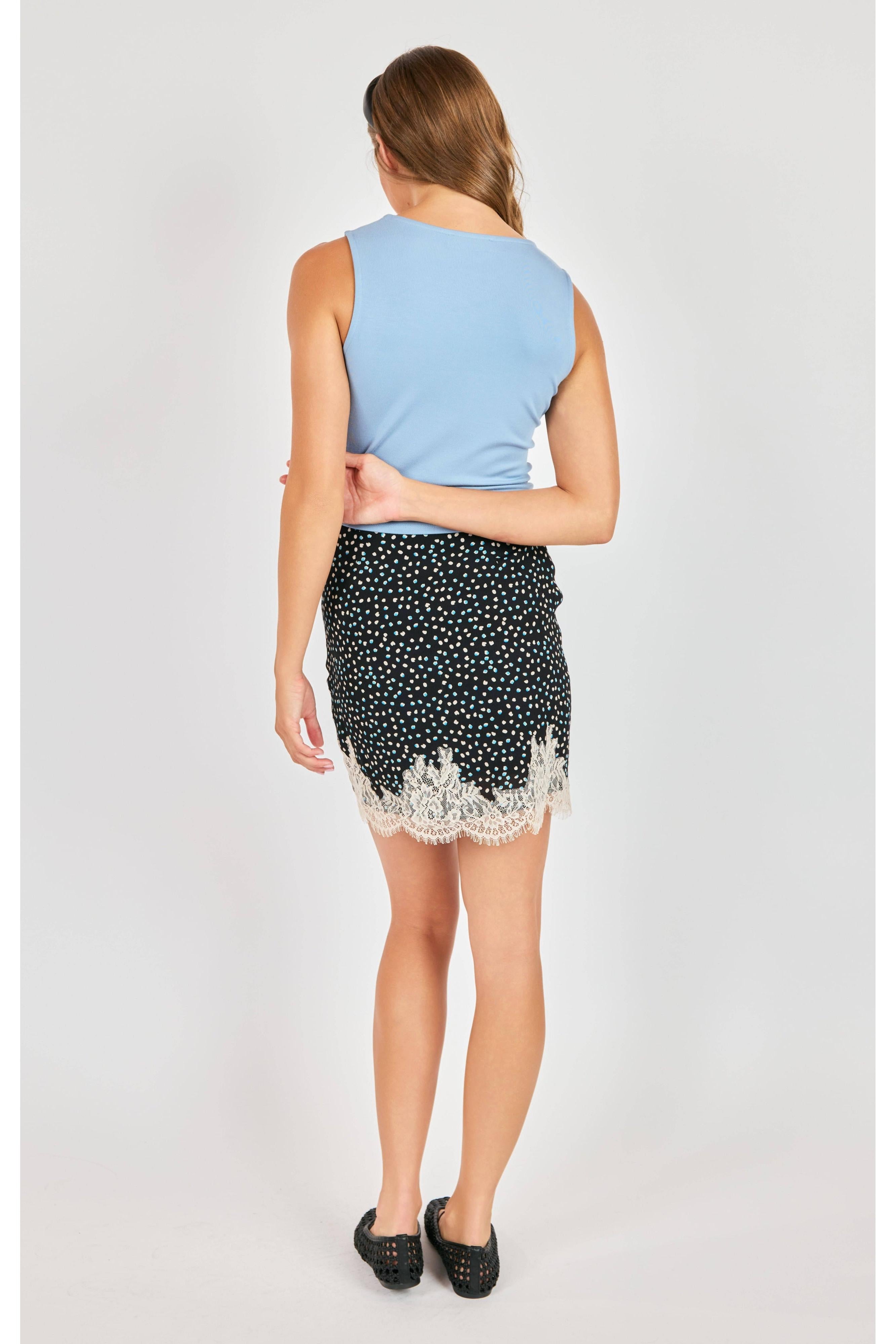 Sadie & Sage Dearly Square Neck Tank in Blue-Camis/Tanks-Sadie & Sage-Deja Nu Boutique, Women's Fashion Boutique in Lampasas, Texas