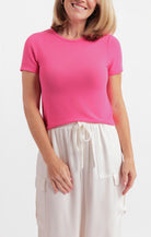 Sadie & Sage Faithful Tee in Hot Pink-T-Shirts-Sadie & Sage-Deja Nu Boutique, Women's Fashion Boutique in Lampasas, Texas