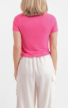Sadie & Sage Faithful Tee in Hot Pink-T-Shirts-Sadie & Sage-Deja Nu Boutique, Women's Fashion Boutique in Lampasas, Texas
