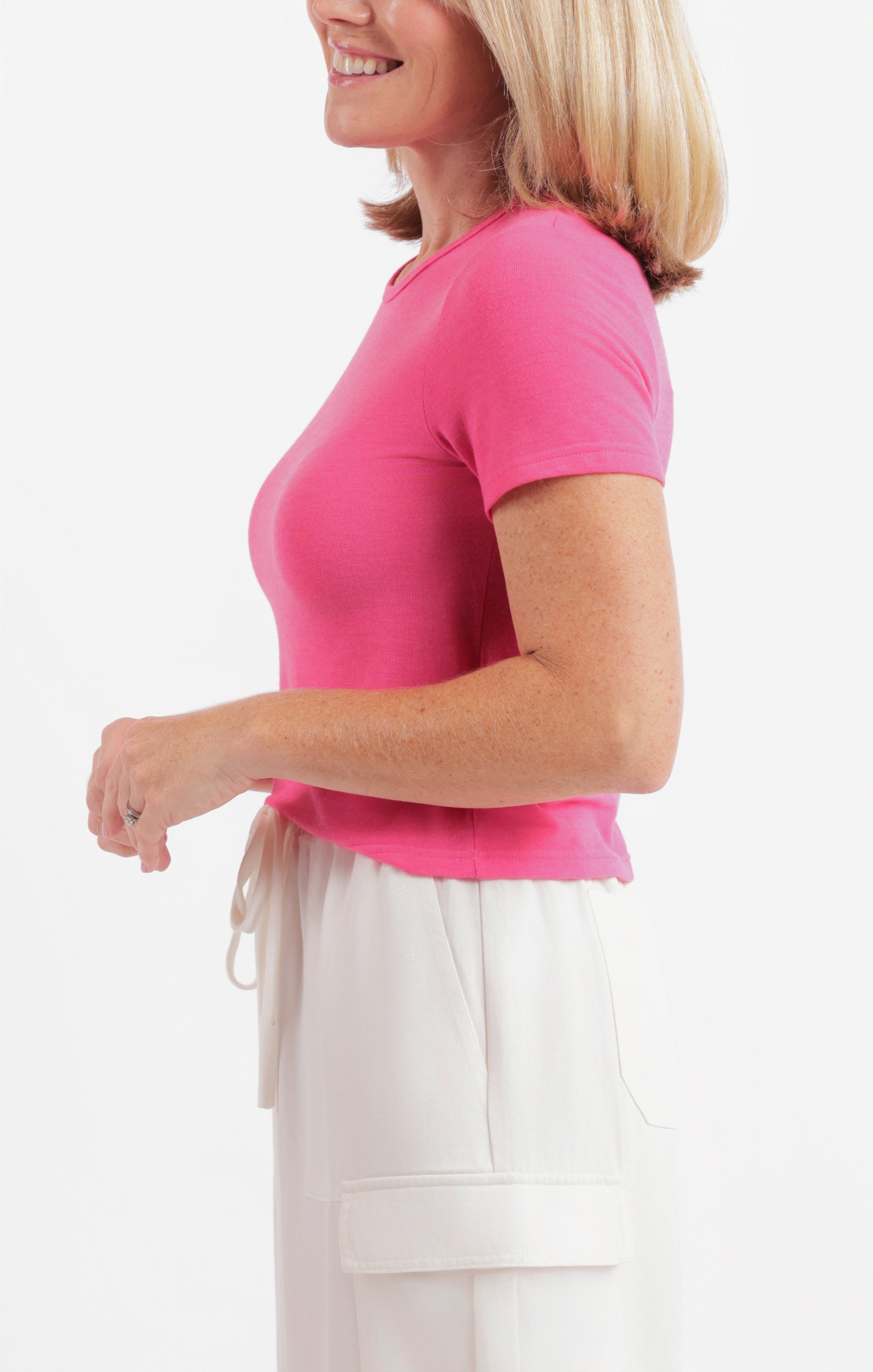 Sadie & Sage Faithful Tee in Hot Pink-T-Shirts-Sadie & Sage-Deja Nu Boutique, Women's Fashion Boutique in Lampasas, Texas