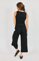 Sadie & Sage Howdy Honey Textured Pants in Black-Pants-Sadie & Sage-Deja Nu Boutique, Women's Fashion Boutique in Lampasas, Texas