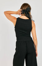 Sadie & Sage Howdy Honey Textured Tank – Black-tank-Sadie & Sage-Deja Nu Boutique, Women's Fashion Boutique in Lampasas, Texas