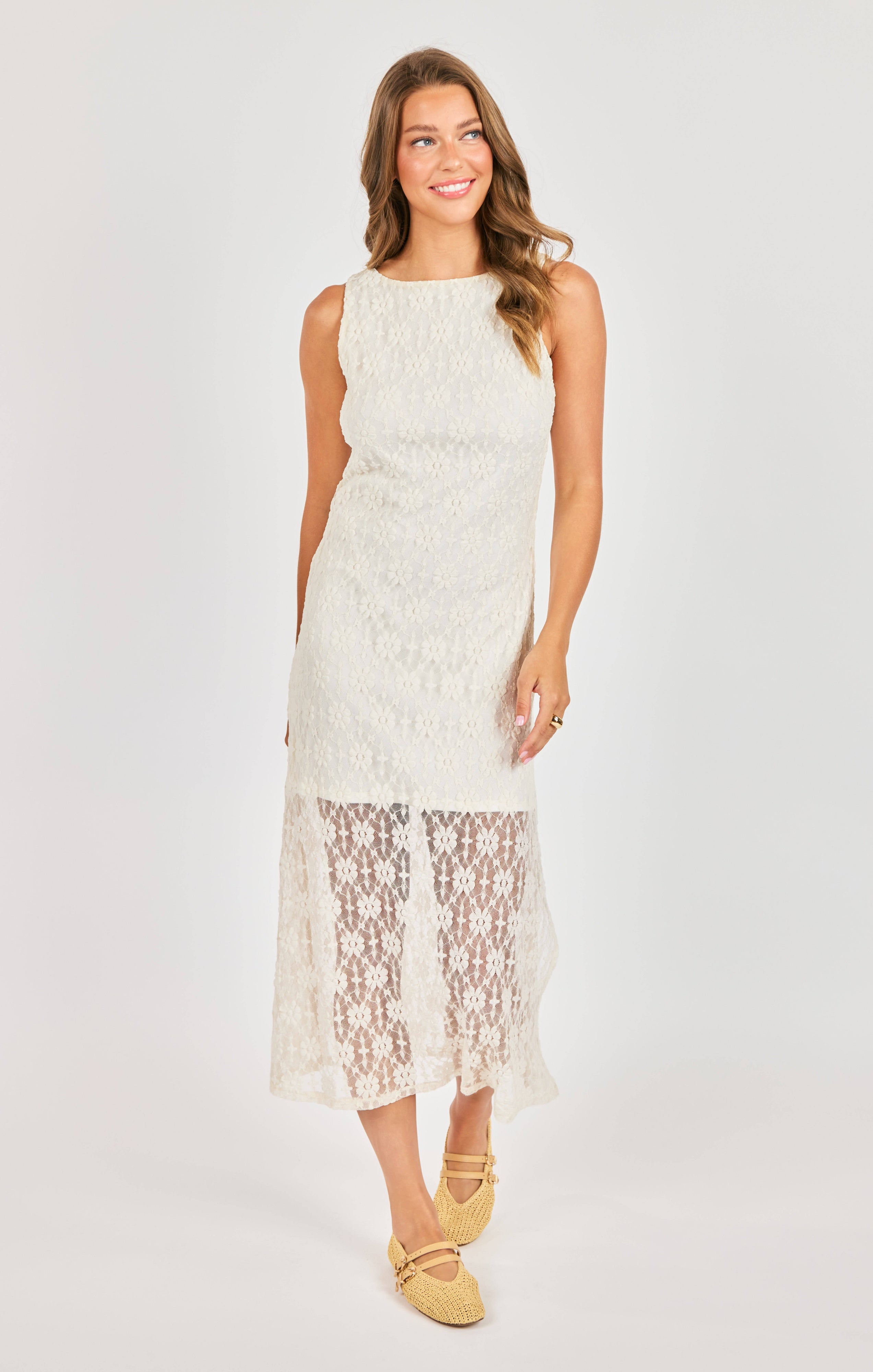 Sadie & Sage Letters Midi Dress in Cream-Midi Dresses-Sadie & Sage-Deja Nu Boutique, Women's Fashion Boutique in Lampasas, Texas