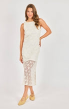Sadie & Sage Letters Midi Dress in Cream-Midi Dresses-Sadie & Sage-Deja Nu Boutique, Women's Fashion Boutique in Lampasas, Texas