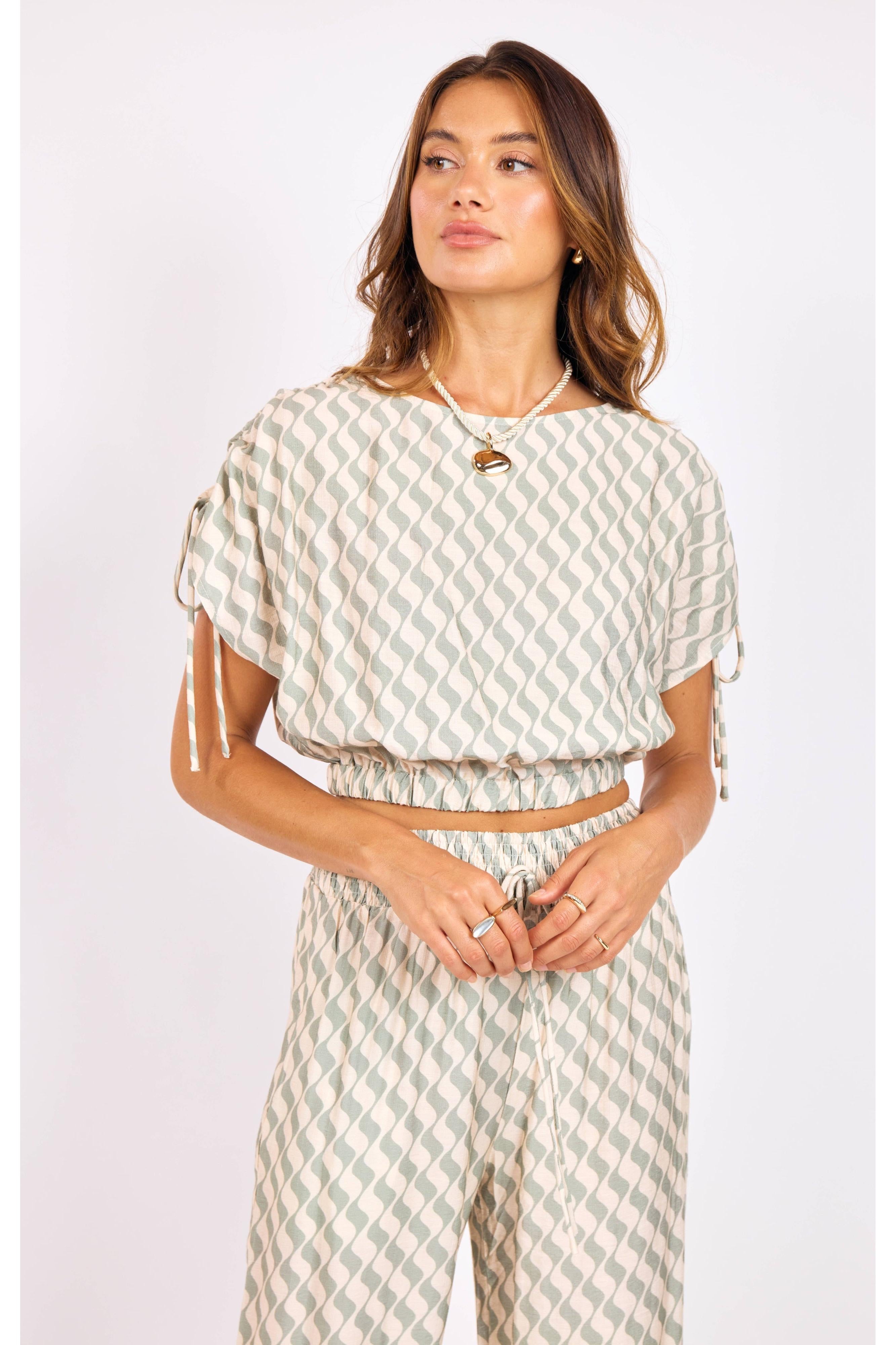 Sadie & Sage Light A Spark Top in Sage Cream-Tops-Sadie & Sage-Deja Nu Boutique, Women's Fashion Boutique in Lampasas, Texas