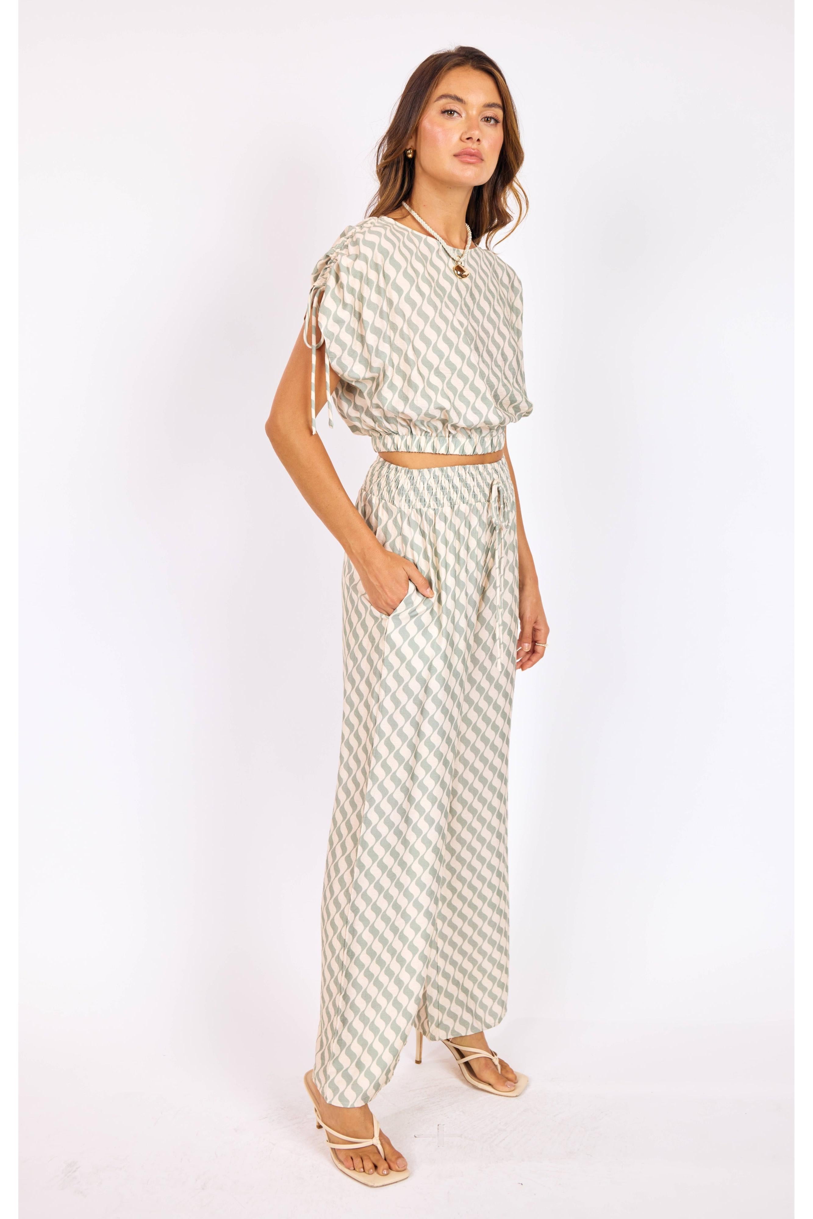 Sadie & Sage Light A Spark Top in Sage Cream-Tops-Sadie & Sage-Deja Nu Boutique, Women's Fashion Boutique in Lampasas, Texas