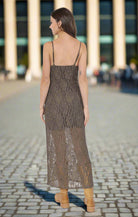 Sadie & Sage Low Lights Lace Slip Midi Dress – Olive Sheer Midi with Lining-Midi Dresses-Sadie & Sage-Deja Nu Boutique, Women's Fashion Boutique in Lampasas, Texas