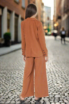 Sadie & Sage Sundown Blazer with Front Pockets – Rusty Brown-Blazers-Sadie & Sage-Deja Nu Boutique, Women's Fashion Boutique in Lampasas, Texas