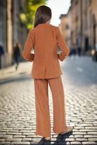 Sadie & Sage Sundown Blazer with Front Pockets – Rusty Brown-Blazers-Sadie & Sage-Deja Nu Boutique, Women's Fashion Boutique in Lampasas, Texas