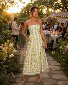 Sadie & Sage Dandelion Dreams Tube Maxi Dress in Citron Multi-Dresses-Sadie & Sage-Deja Nu Boutique, Women's Fashion Boutique in Lampasas, Texas