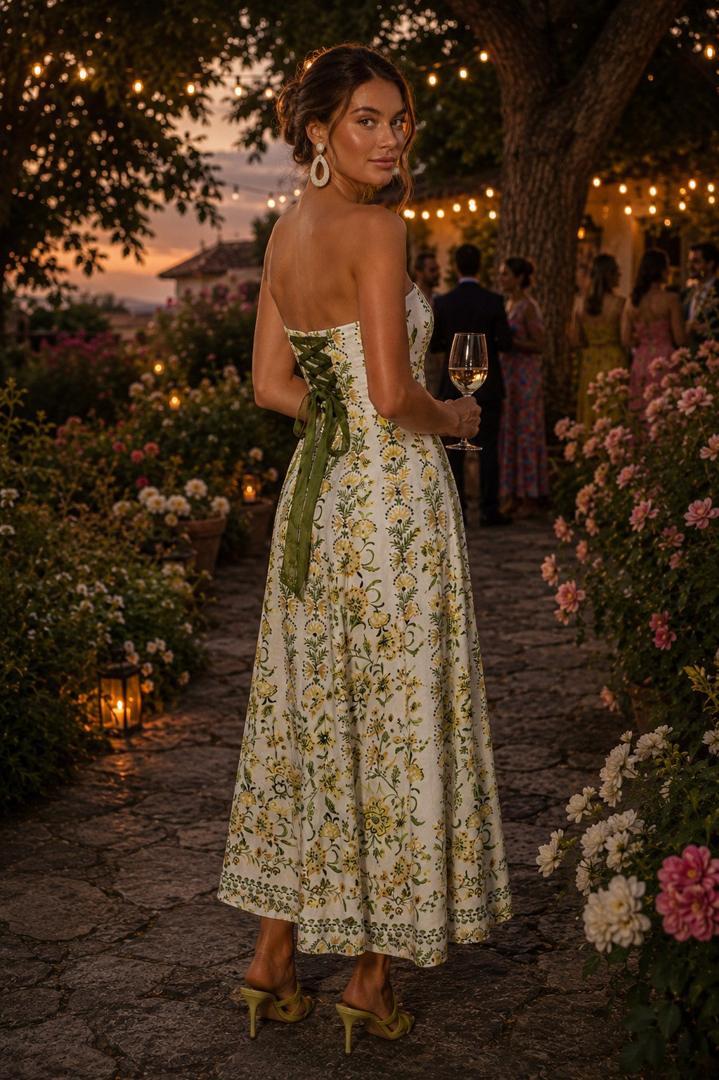Sadie & Sage Dandelion Dreams Tube Maxi Dress in Citron Multi-Dresses-Sadie & Sage-Deja Nu Boutique, Women's Fashion Boutique in Lampasas, Texas