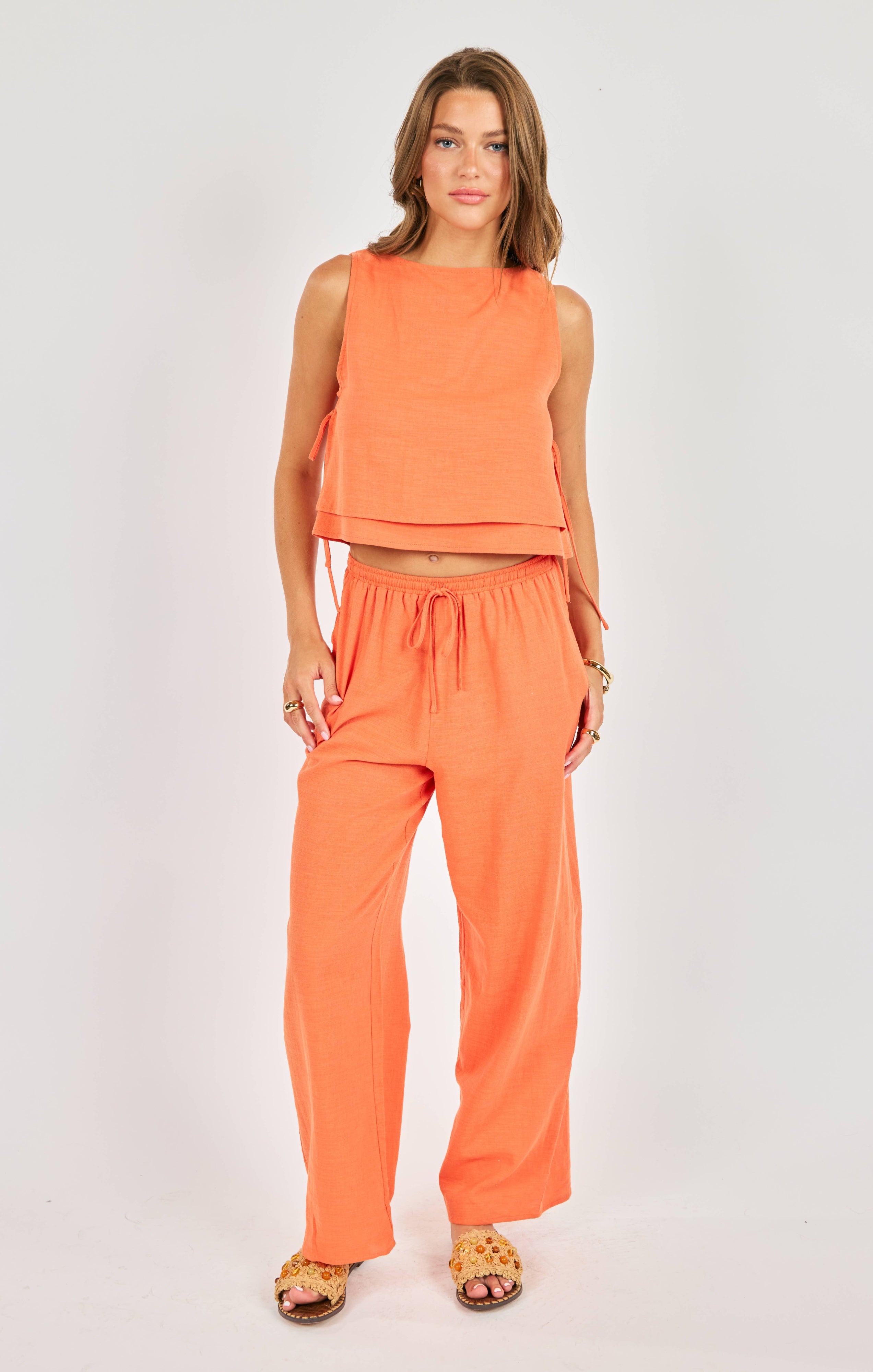 Sadie & Sage Good Day Pants in Orange-Pants-Sadie & Sage-Deja Nu Boutique, Women's Fashion Boutique in Lampasas, Texas