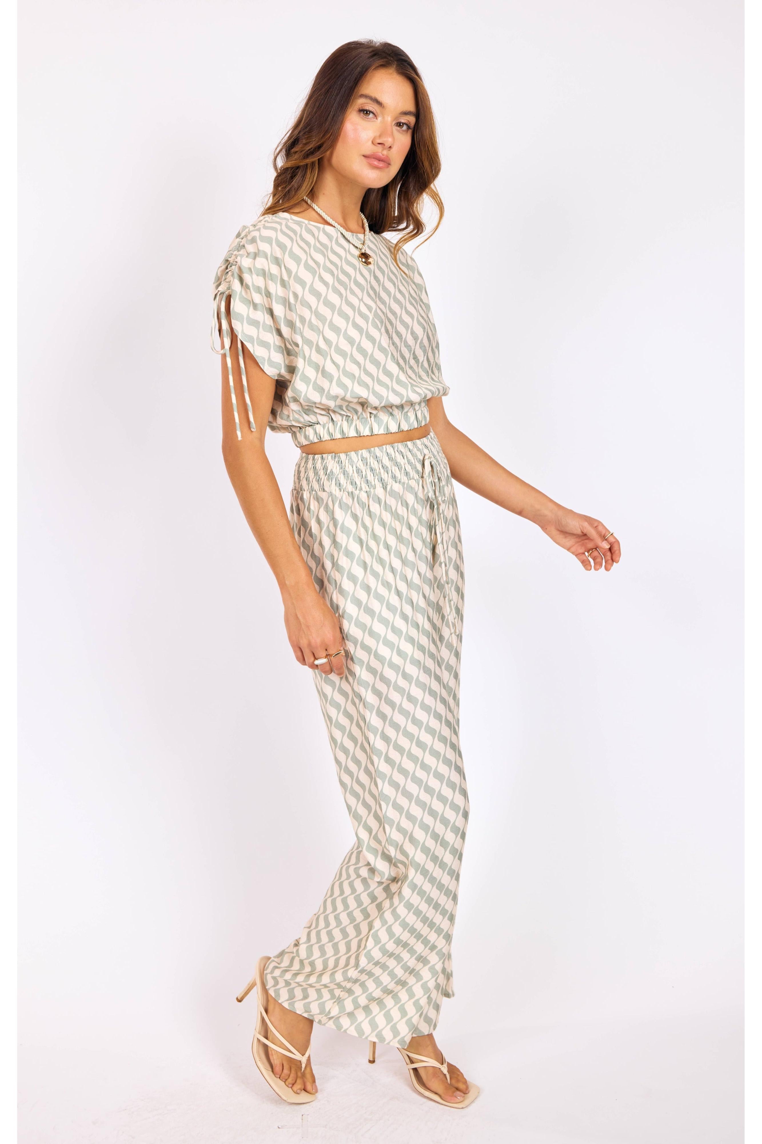 Sadie & Sage Light A Spark Top in Sage Cream-Tops-Sadie & Sage-Deja Nu Boutique, Women's Fashion Boutique in Lampasas, Texas