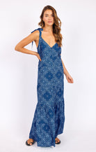 Sage the Label NUCOUNTRY Maxi Dress in Blue Multi-Maxi Dresses-Sage The Label-Deja Nu Boutique, Women's Fashion Boutique in Lampasas, Texas