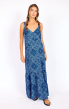 Sage the Label NUCOUNTRY Maxi Dress in Blue Multi-Maxi Dresses-Sage The Label-Deja Nu Boutique, Women's Fashion Boutique in Lampasas, Texas