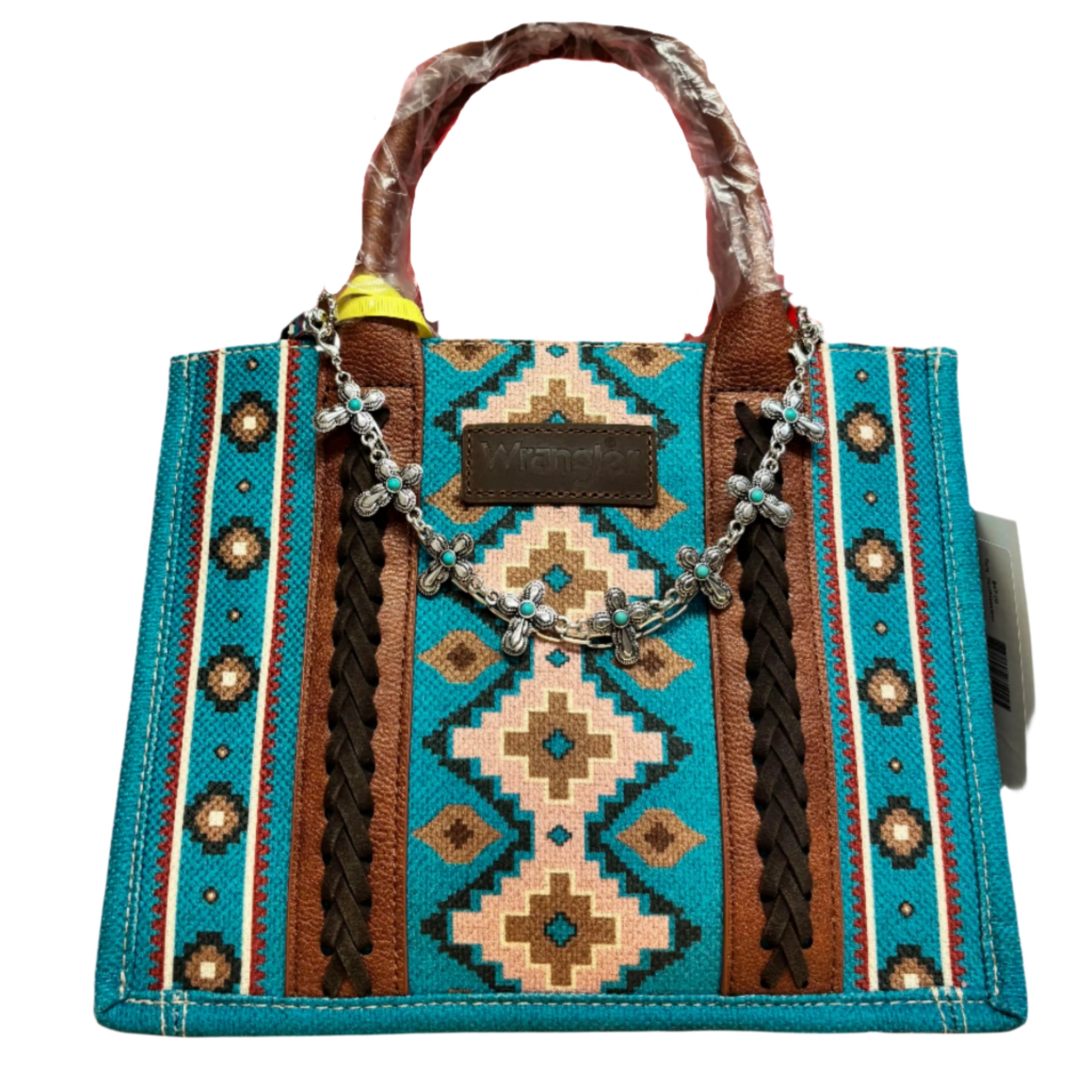 Silver Cross Charm Strap with Turquoise Accents – Versatile Accessory-Charm Strap-Deja Nu Tx-Deja Nu Boutique, Women's Fashion Boutique in Lampasas, Texas