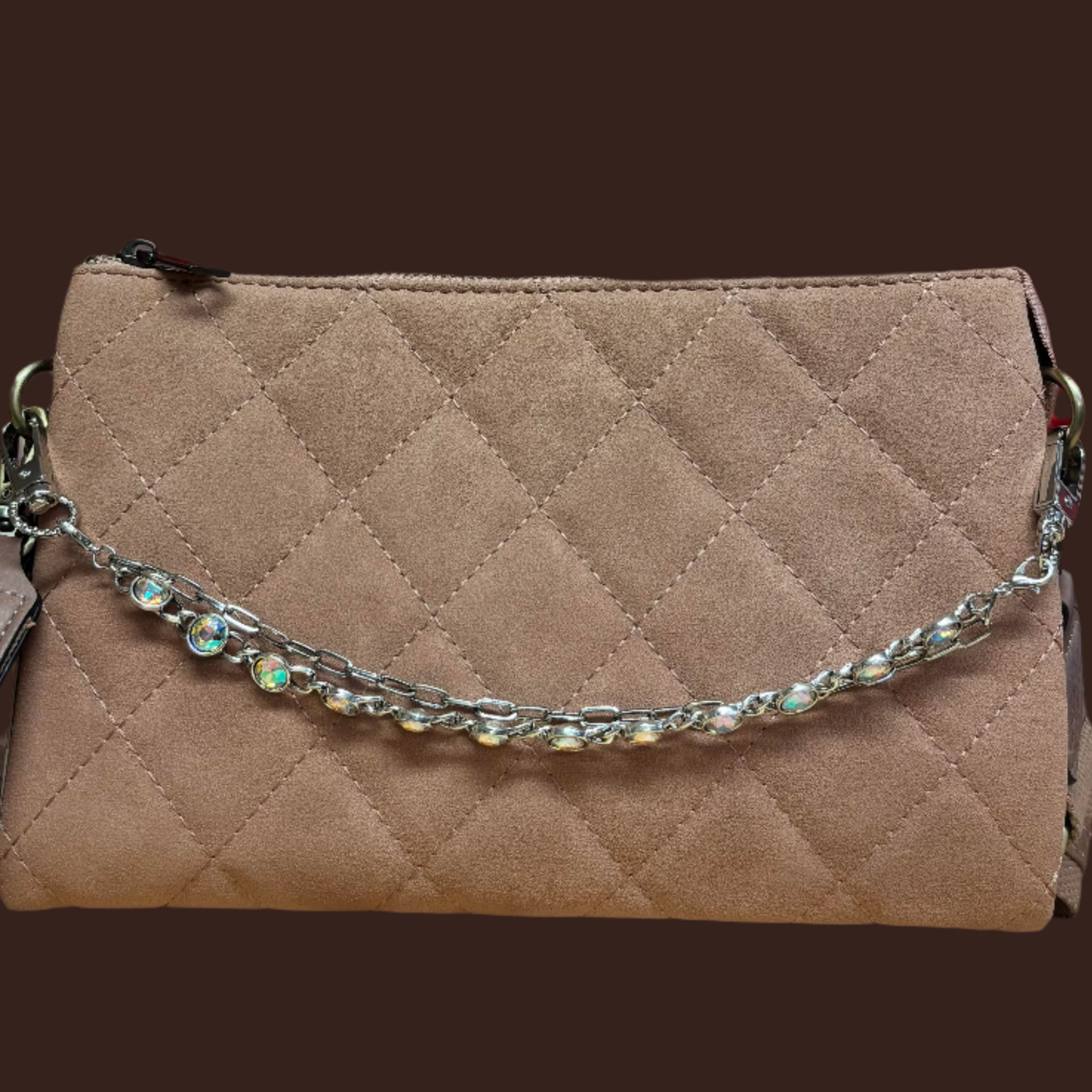 Silver Iridescent Crystal Charm Strap – Sparkle for Bags & Hats-Charm Strap-Deja Nu Tx-Deja Nu Boutique, Women's Fashion Boutique in Lampasas, Texas