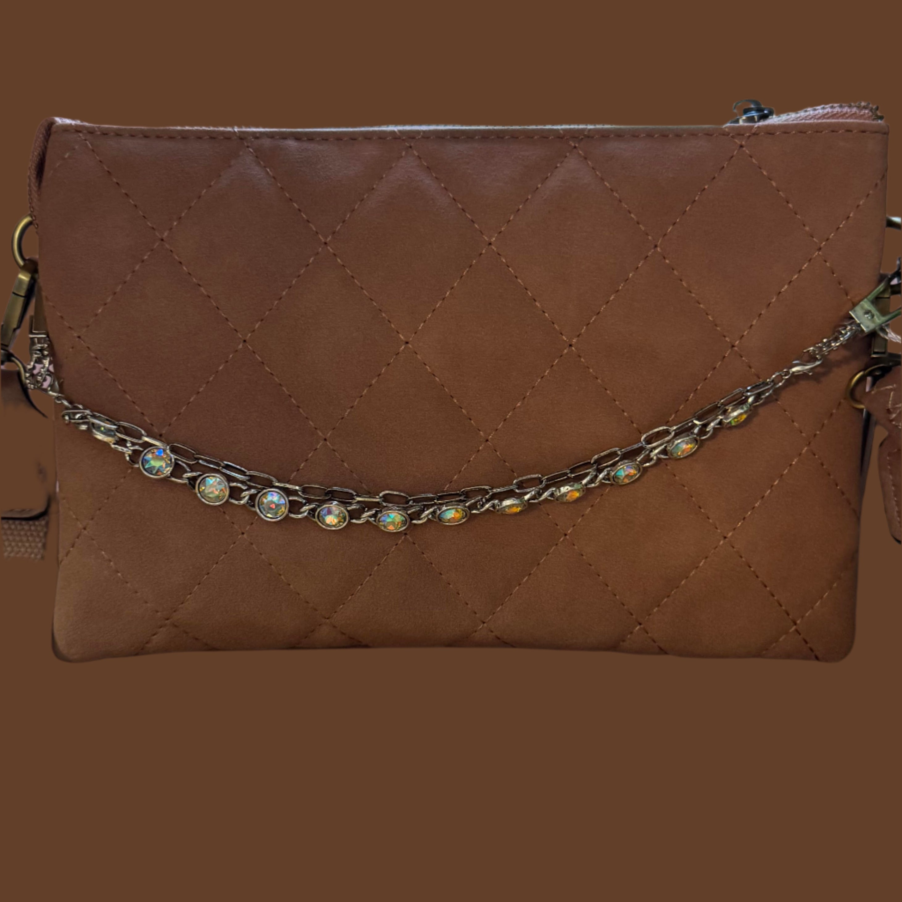 Silver Iridescent Crystal Charm Strap – Sparkle for Bags & Hats-Charm Strap-Deja Nu Tx-Deja Nu Boutique, Women's Fashion Boutique in Lampasas, Texas