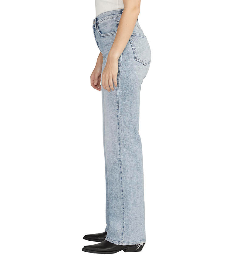 Silver Jeans High Rise Highly Desirable Trouser In Indigo 33 Inch-Jeans-Silver Jeans-Deja Nu Boutique, Women's Fashion Boutique in Lampasas, Texas