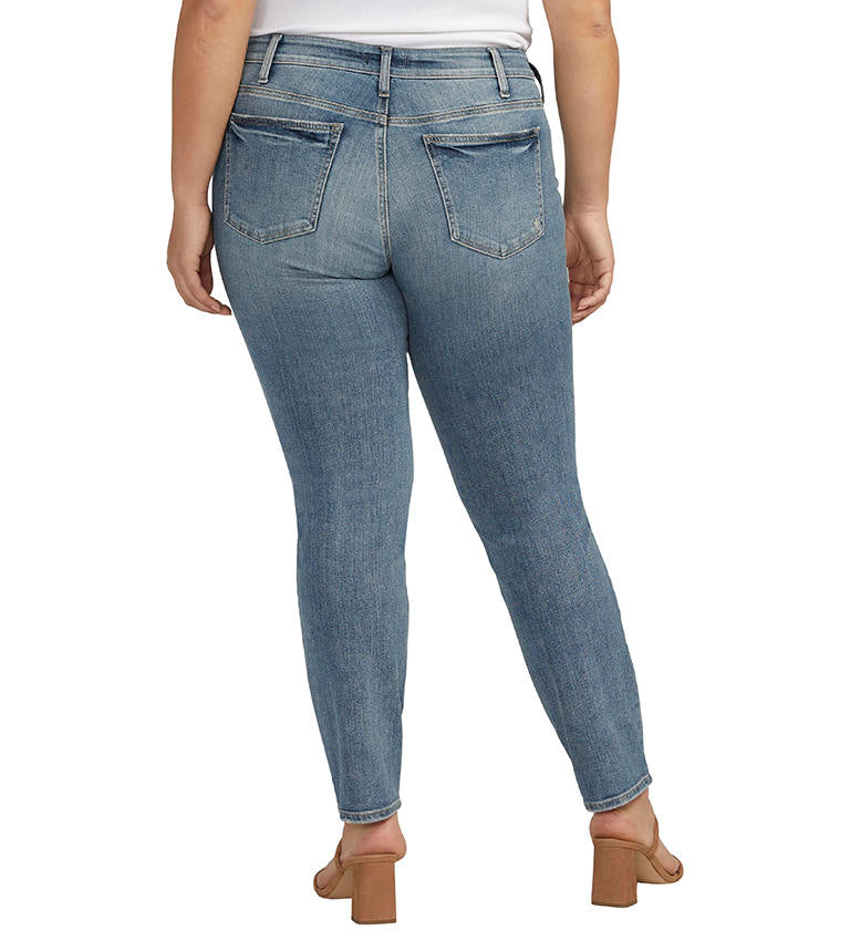 Silver Jeans Mid Rise Curvy Fit Suki Straight Plus-Curvy/Plus Jeans-Silver Jeans-Deja Nu Boutique, Women's Fashion Boutique in Lampasas, Texas