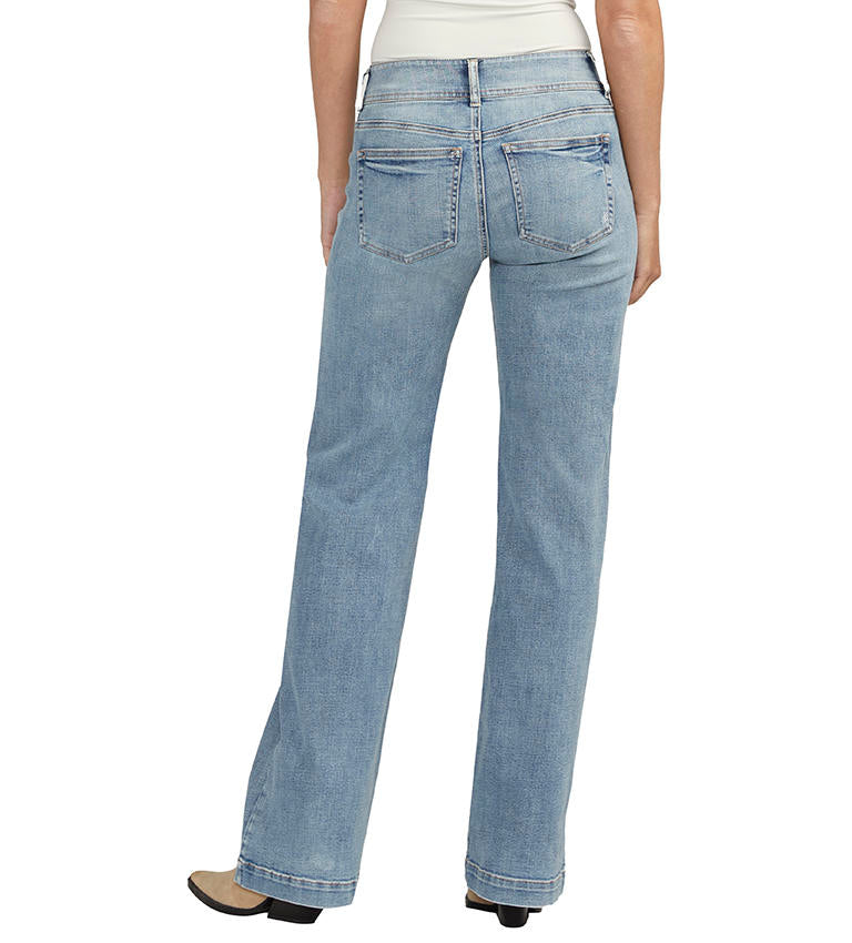 Silver Jeans Mid Rise Curvy Fit Suki Trouser In Indigo 33”-Jeans-Silver Jeans-Deja Nu Boutique, Women's Fashion Boutique in Lampasas, Texas