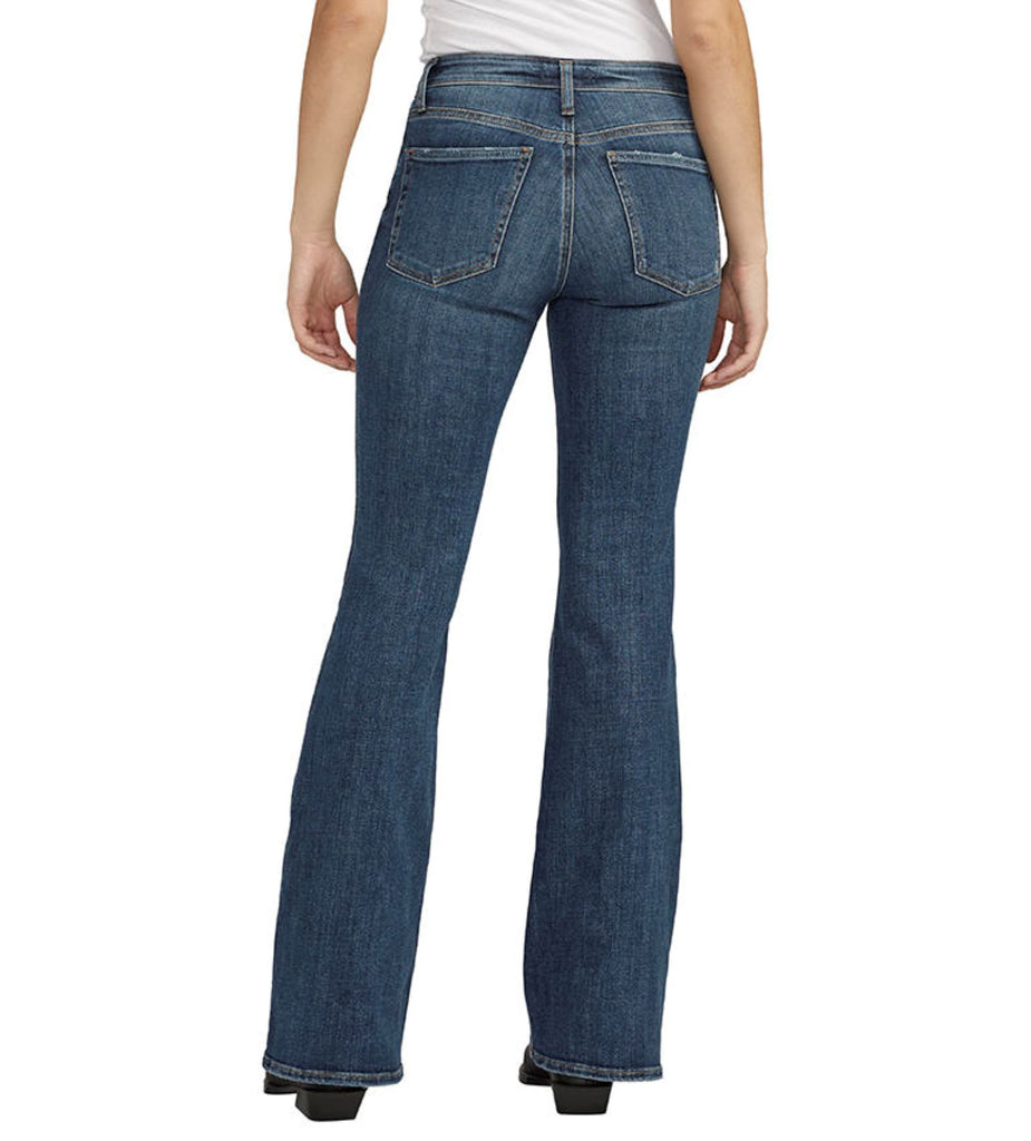 Silver Jeans Mid Rise Slim Fit Most Wanted Flare In Indigo 33 Inches-Jeans-Silver Jeans-Deja Nu Boutique, Women's Fashion Boutique in Lampasas, Texas