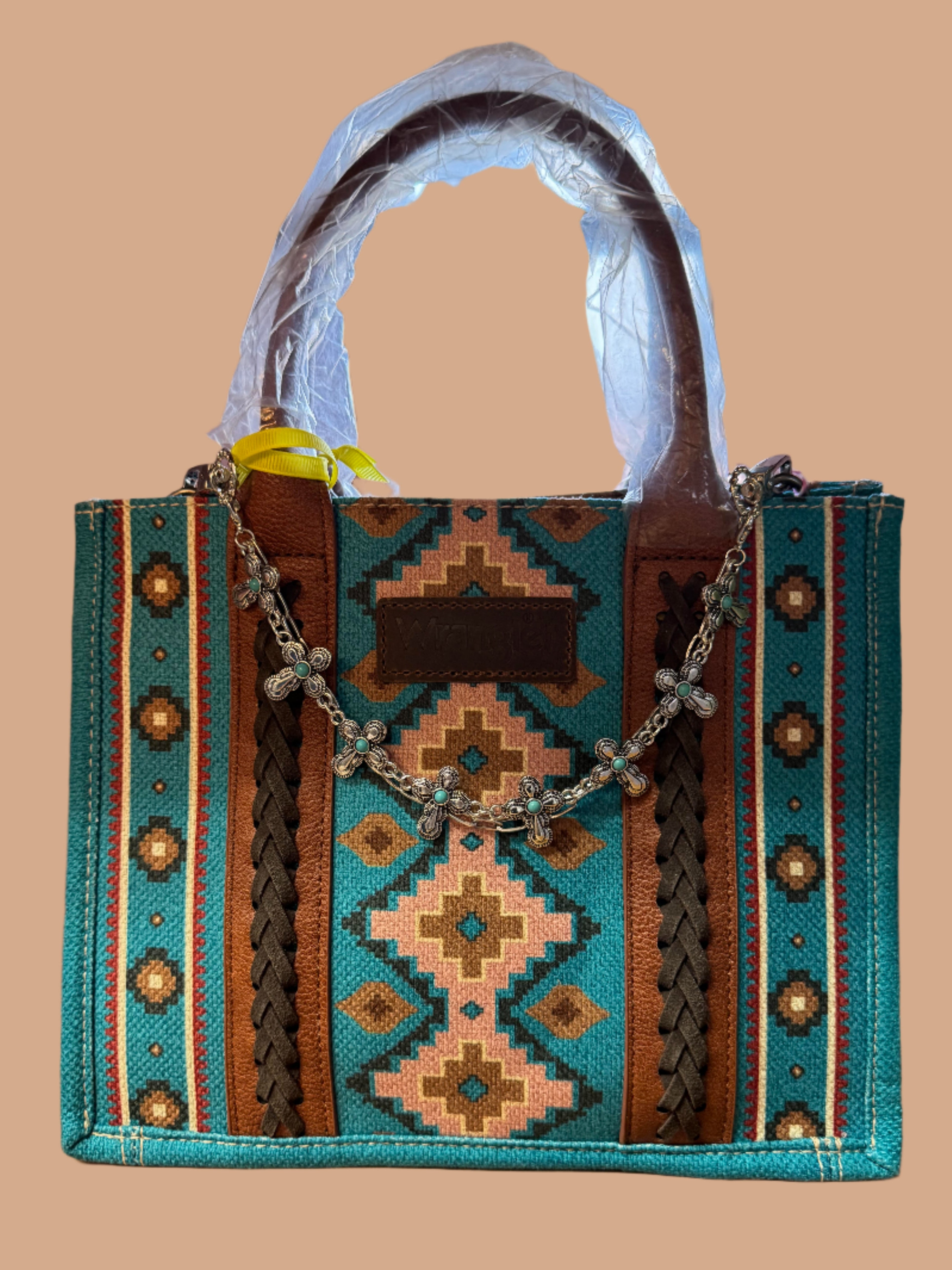 Silver Cross Charm Strap with Turquoise Accents – Versatile Accessory-Charm Strap-Deja Nu Tx-Deja Nu Boutique, Women's Fashion Boutique in Lampasas, Texas