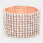 Sparkling Crystal Stretch Bracelet in Rose Gold-Bracelets-Deja Nu Tx-Deja Nu Boutique, Women's Fashion Boutique in Lampasas, Texas