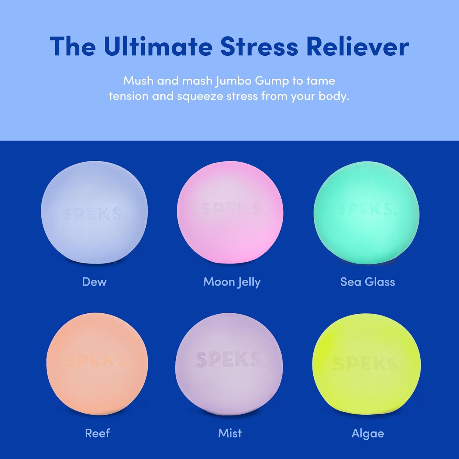 Speks Gump Jumbo Memory Gel Stress Ball | Sensory Fidget Toy-Fidget & Sensory Toys-SPEKS-Deja Nu Boutique, Women's Fashion Boutique in Lampasas, Texas
