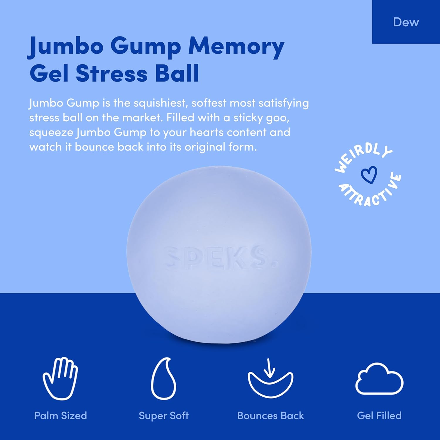 Speks Gump Jumbo Memory Gel Stress Ball | Sensory Fidget Toy-Fidget & Sensory Toys-SPEKS-Deja Nu Boutique, Women's Fashion Boutique in Lampasas, Texas