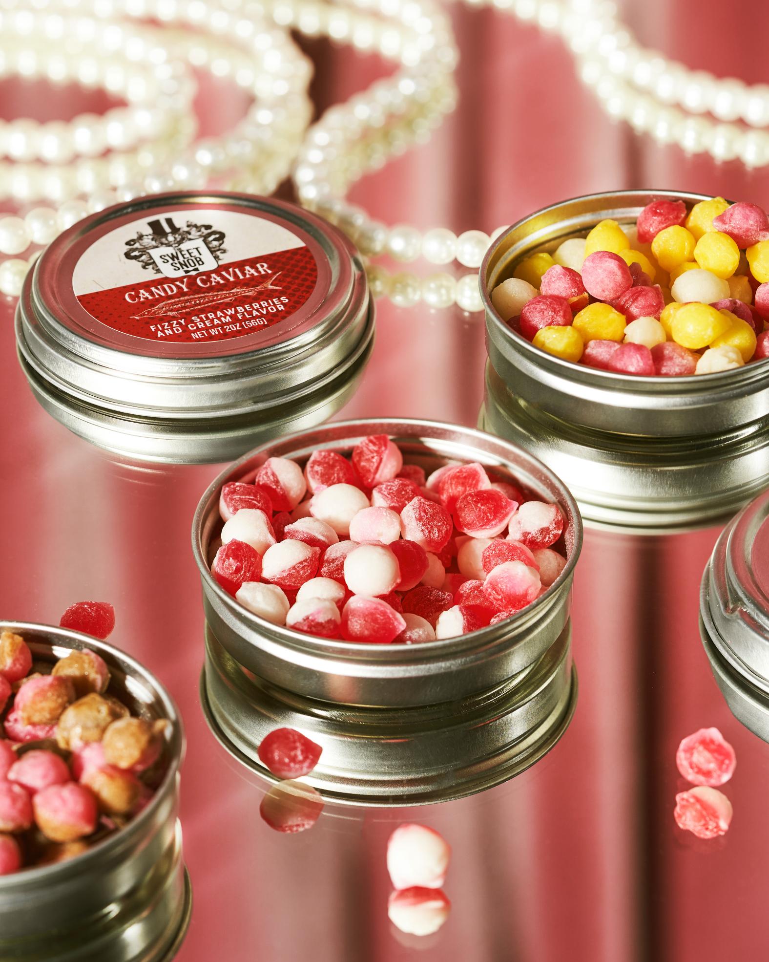 Sweet Snob Candy Caviar Strawberry & Cream Tin, 2oz-candy-Sweet Snob-Deja Nu Boutique, Women's Fashion Boutique in Lampasas, Texas