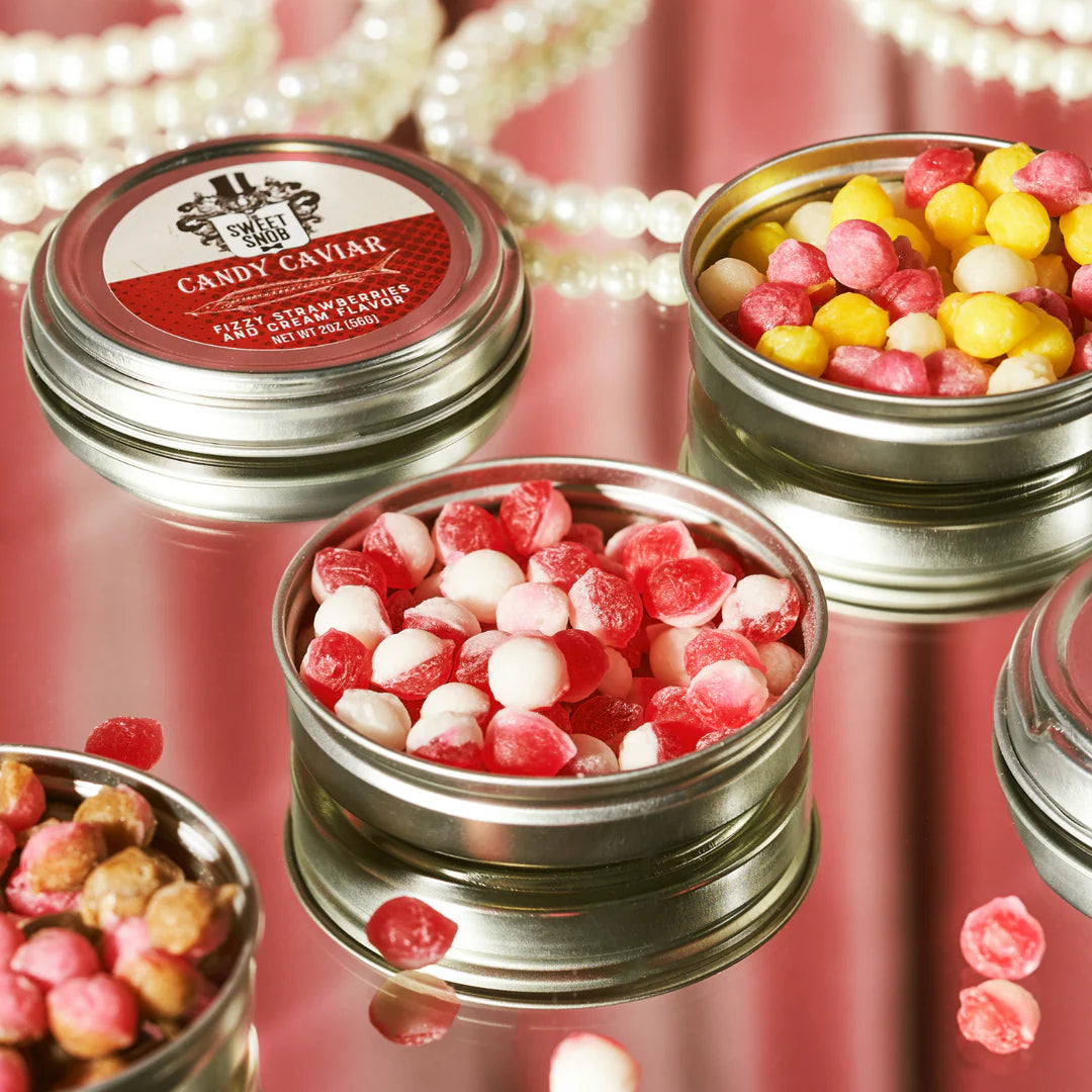 Sweet Snob Candy Caviar Strawberry & Cream Tin, 2oz-candy-Sweet Snob-Deja Nu Boutique, Women's Fashion Boutique in Lampasas, Texas