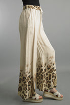 Tempo Paris Beige Cheetah Linen Wide Leg Pant-Pants-Tempo Paris-Deja Nu Boutique, Women's Fashion Boutique in Lampasas, Texas