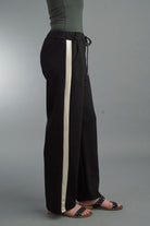 Tempo Paris Black Sparkle Stripe Pant-Bottoms-Tempo Paris-Deja Nu Boutique, Women's Fashion Boutique in Lampasas, Texas