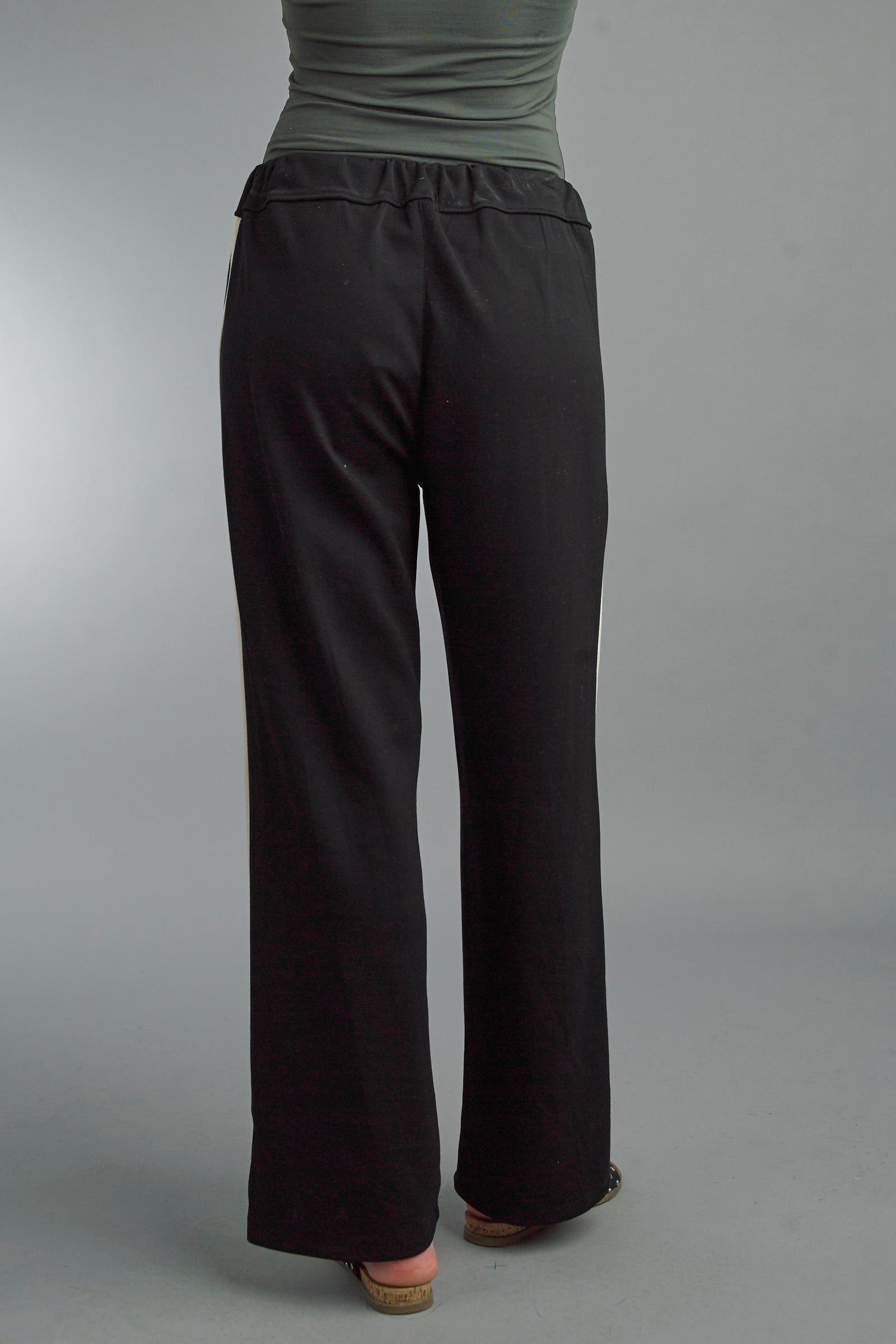 Tempo Paris Black Sparkle Stripe Pant-Bottoms-Tempo Paris-Deja Nu Boutique, Women's Fashion Boutique in Lampasas, Texas