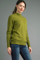 Tempo Paris French Knot Sweater in Green Made in Italy-Sweaters-Tempo Paris-Deja Nu Boutique, Women's Fashion Boutique in Lampasas, Texas