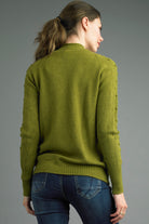 Tempo Paris French Knot Sweater in Green Made in Italy-Sweaters-Tempo Paris-Deja Nu Boutique, Women's Fashion Boutique in Lampasas, Texas