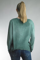 Tempo Paris Green Gold Painted Long Sleeve Tee-Tops-Tempo Paris-Deja Nu Boutique, Women's Fashion Boutique in Lampasas, Texas