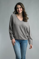 Tempo Paris Taupe Dolman Sleeve Sparkle Sweater-Sweaters-Tempo Paris-Deja Nu Boutique, Women's Fashion Boutique in Lampasas, Texas