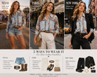 Tempo Paris Denim Trim Paisley Shirt-shirts-Tempo Paris-Deja Nu Boutique, Women's Fashion Boutique in Lampasas, Texas