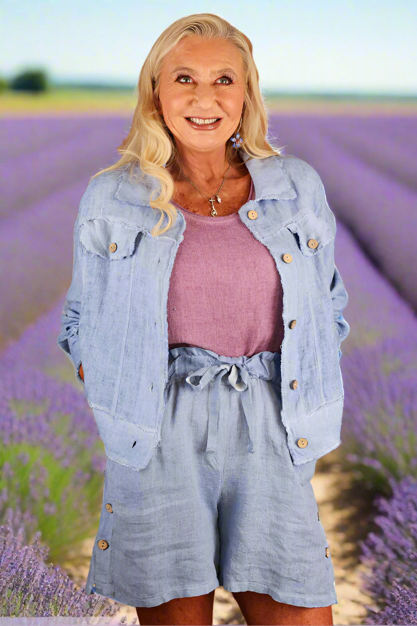 Tempo Paris Linen Front Sleeveless Tank – Chic & Lightweight-Camis/Tanks-Tempo Paris-Deja Nu Boutique, Women's Fashion Boutique in Lampasas, Texas