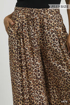 Umgee Plus Leopard Print Skirt Pants in Latte-Curvy/Plus Pants-Umgee-Deja Nu Boutique, Women's Fashion Boutique in Lampasas, Texas