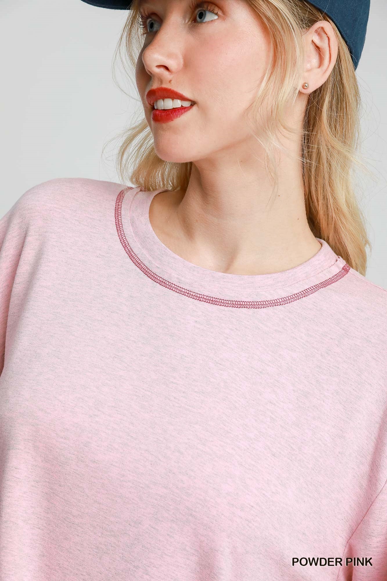 Umgee Powder Pink Modal Round Neck Basic Top-Tops-Umgee-Deja Nu Boutique, Women's Fashion Boutique in Lampasas, Texas