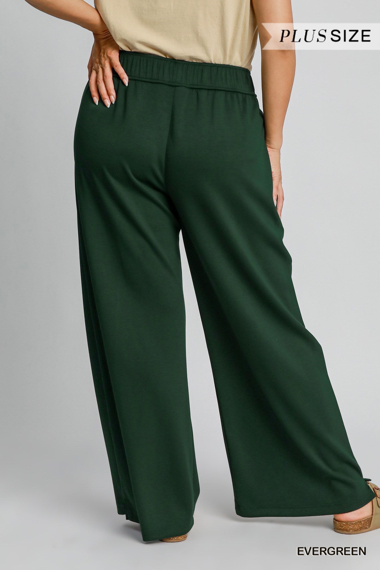 Umgee NeoKnit Emerald Pull-On Sweatpants Plus-Curvy/Plus Bottoms-Umgee-Deja Nu Boutique, Women's Fashion Boutique in Lampasas, Texas