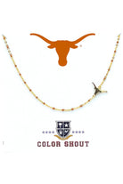 University Of Texas College Side Set Longhorn Enamel Bead Necklace-Necklaces-Color Shout-Deja Nu Boutique, Women's Fashion Boutique in Lampasas, Texas