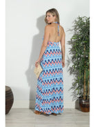 Veronica M Tiano Halter Maxi Dress-Maxi Dresses-Veronica M-Deja Nu Boutique, Women's Fashion Boutique in Lampasas, Texas