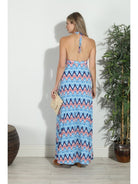 Veronica M Tiano Halter Maxi Dress-Maxi Dresses-Veronica M-Deja Nu Boutique, Women's Fashion Boutique in Lampasas, Texas