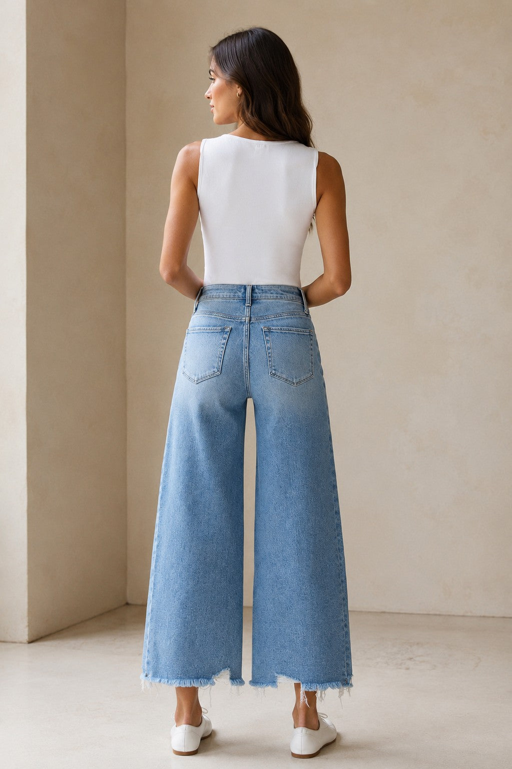 Vervet by Flying Monkey Idyllic High Rise Side Panel Crop Wide Leg Jeans-Jeans-Vervet by Flying Monkey-Deja Nu Boutique, Women's Fashion Boutique in Lampasas, Texas
